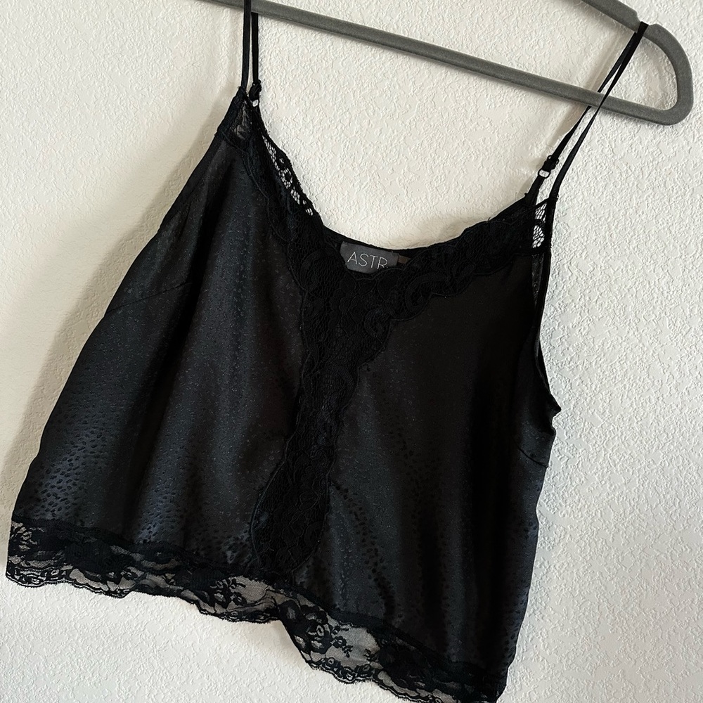 Adjustable Spaghetti strap Laced shirt